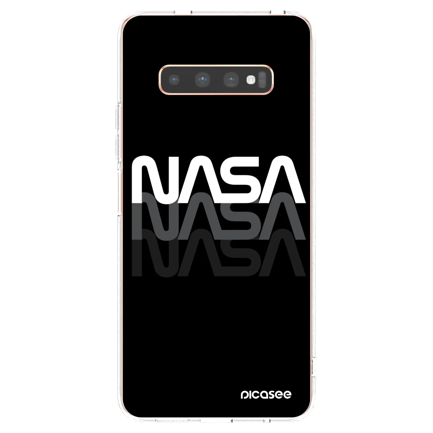 Picasee silikónový prehľadný obal pre Samsung Galaxy S10 Plus G975 - NASA Triple