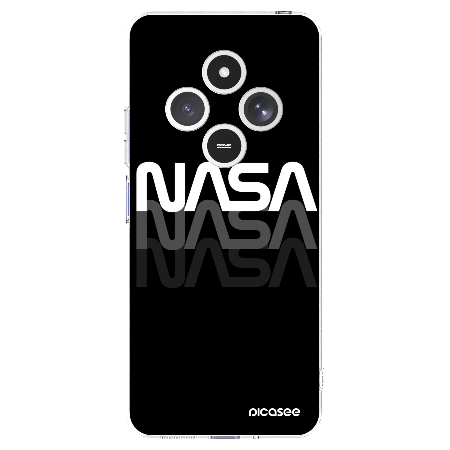 Picasee silikónový prehľadný obal pre Xiaomi Redmi 14C - NASA Triple