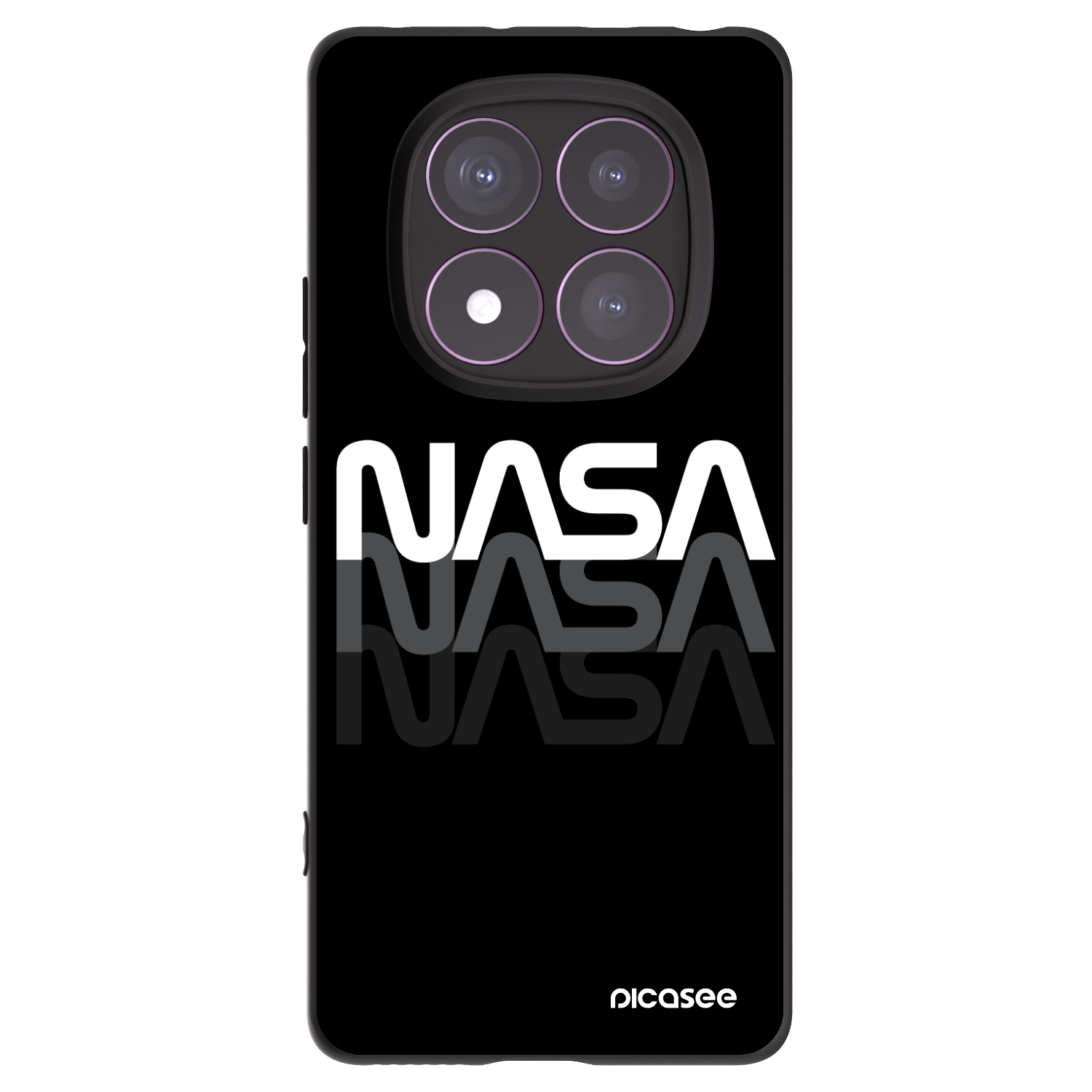 Silikónový čierny obal pre Xiaomi Redmi Note 14 Pro 4G - NASA Triple