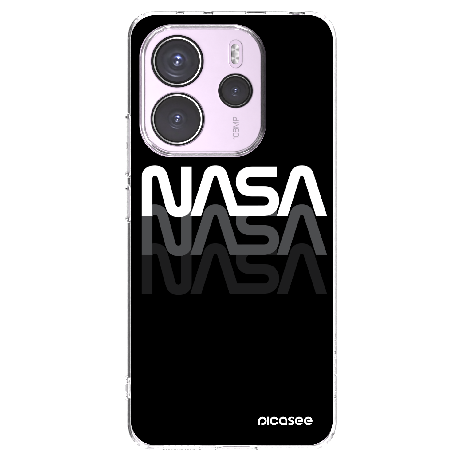 Picasee silikónový prehľadný obal pre Xiaomi Redmi Note 14 4G - NASA Triple