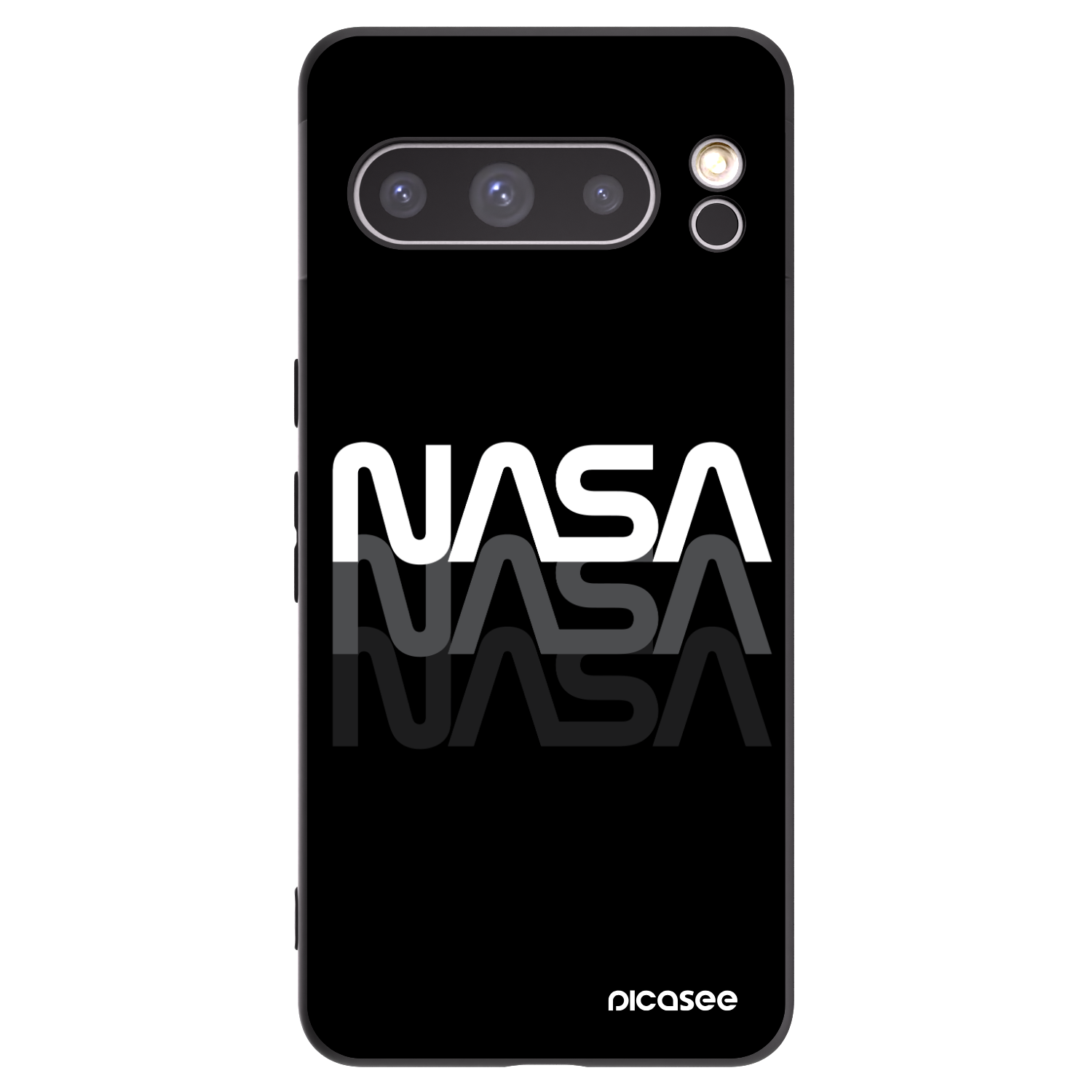 Picasee silikónový čierny obal pre Google Pixel 8 Pro - NASA Triple