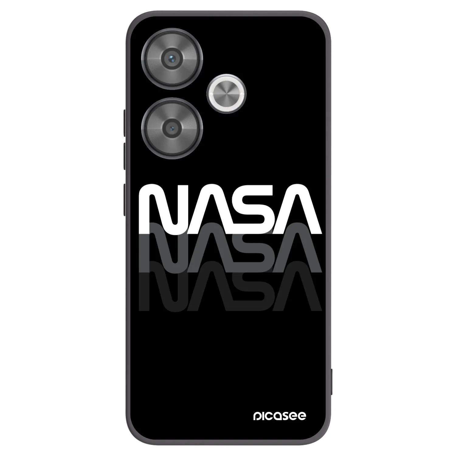 Silikónový čierny obal pre Xiaomi Poco F6 - NASA Triple