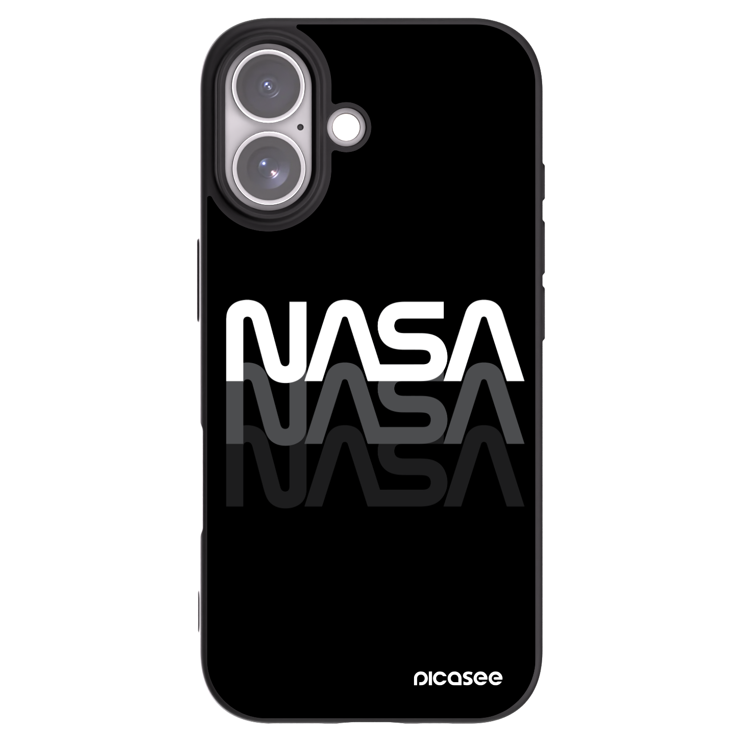 Picasee silikónový čierny obal pre Apple iPhone 17 - NASA Triple