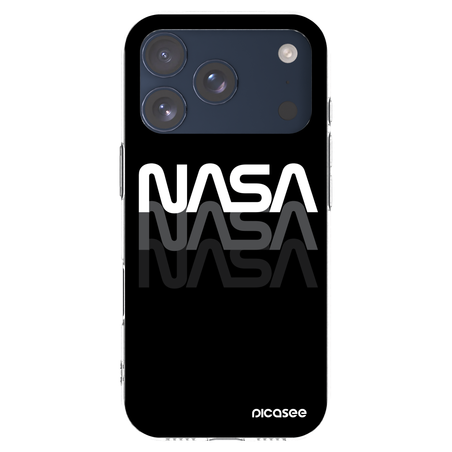 Picasee silikónový prehľadný obal pre Apple iPhone 17 Pro - NASA Triple