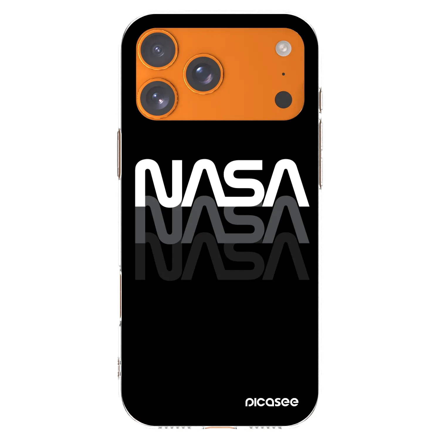 Picasee silikónový prehľadný obal pre Apple iPhone 17 Pro Max - NASA Triple