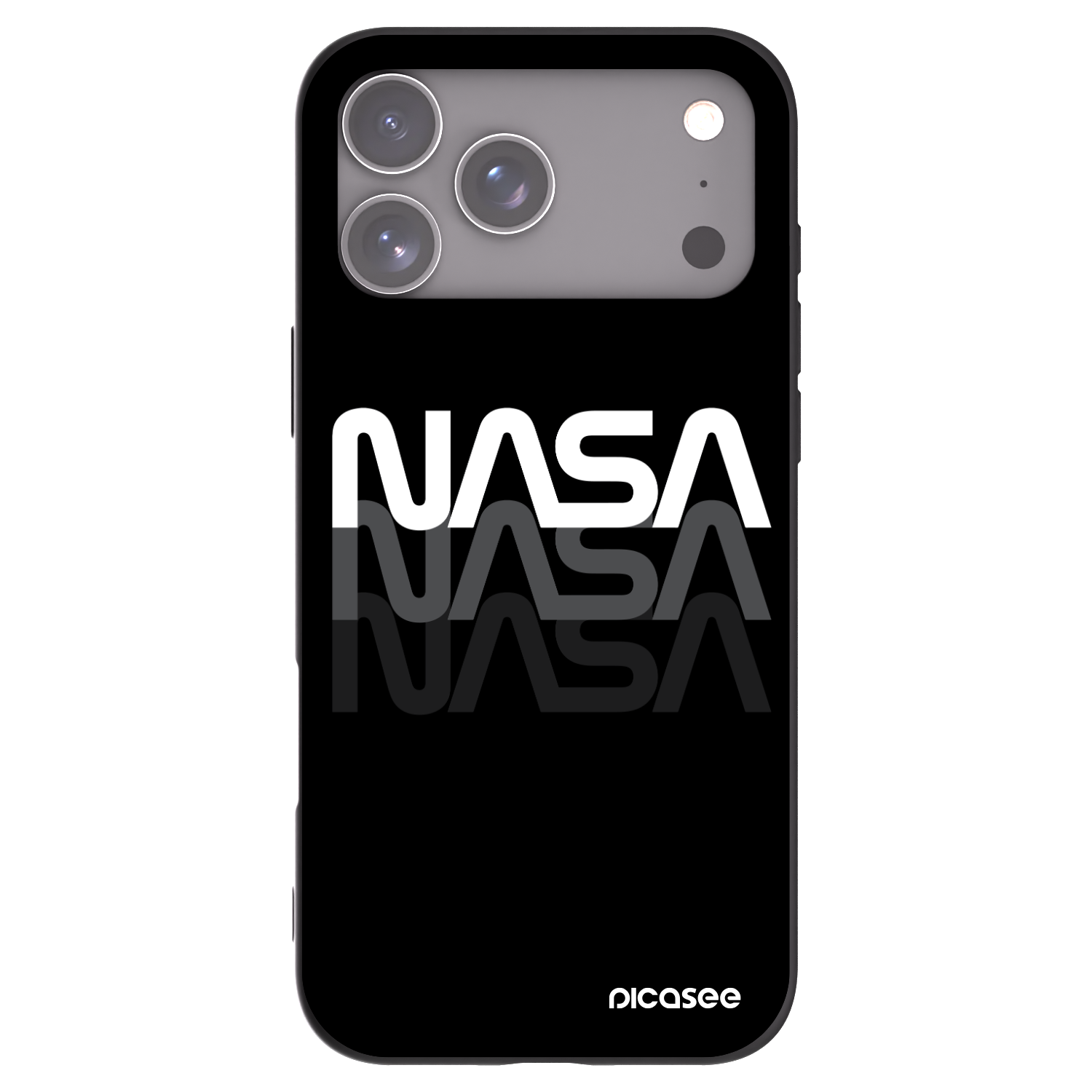 Picasee silikónový čierny obal pre Apple iPhone 17 Pro Max - NASA Triple