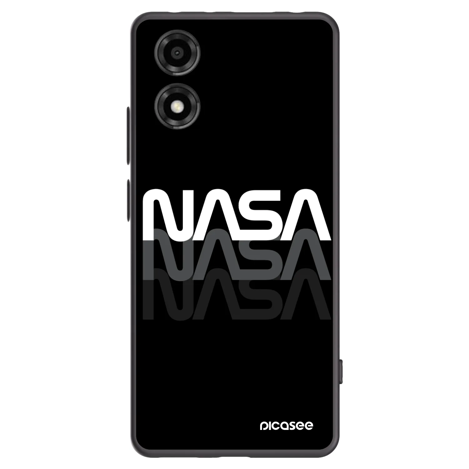 Picasee silikónový čierny obal pre Motorola Moto E14 - NASA Triple