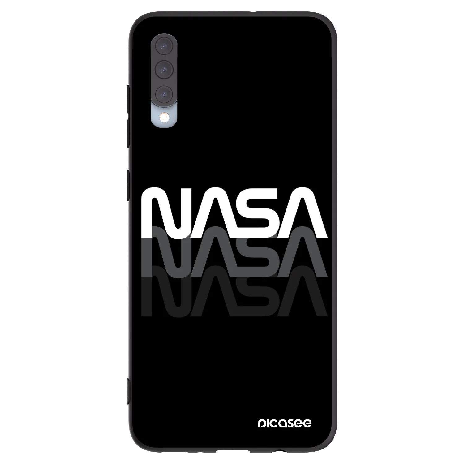 Picasee silikónový čierny obal pre Samsung Galaxy A70 A705F - NASA Triple