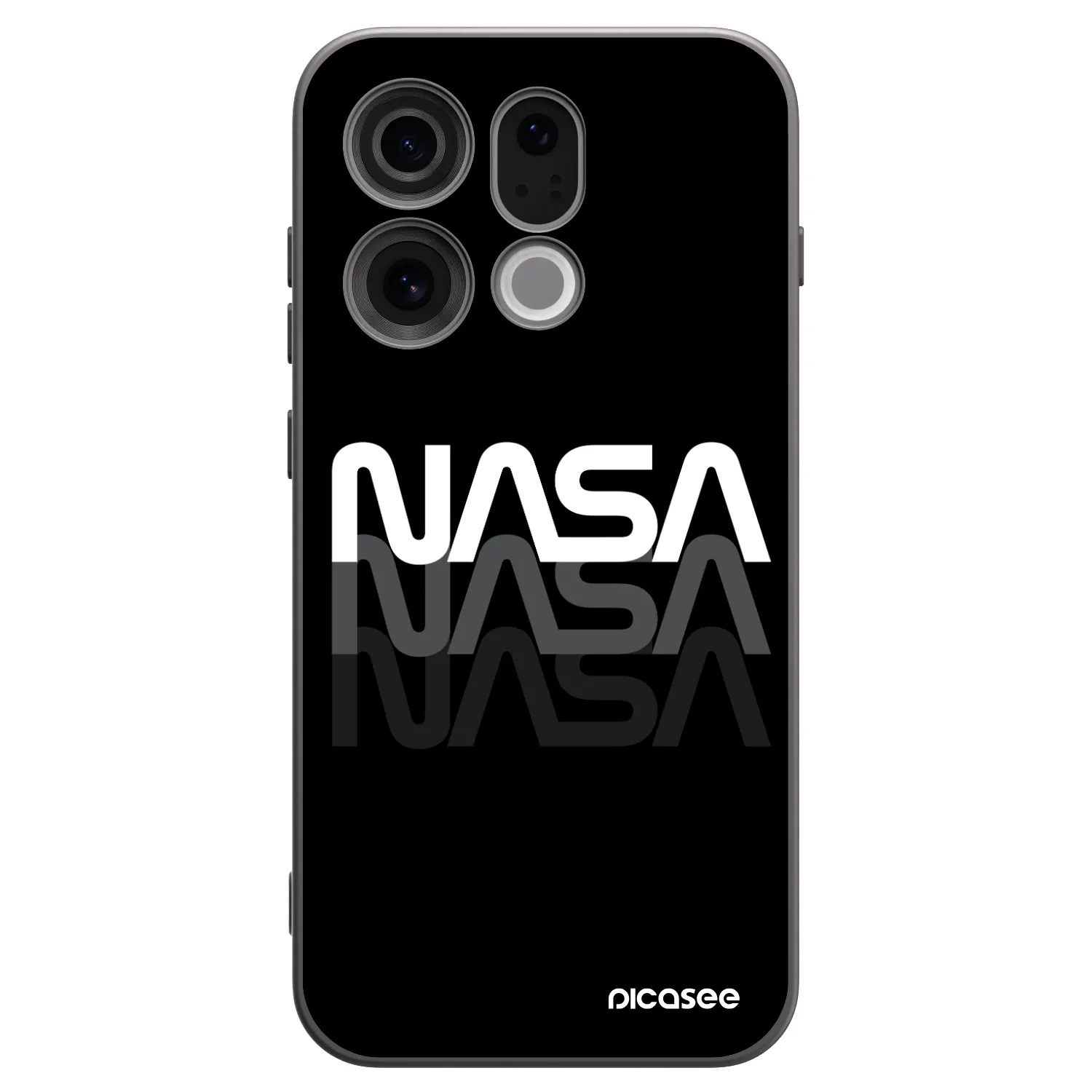 Picasee silikónový čierny obal pre OPPO Find X9 - NASA Triple