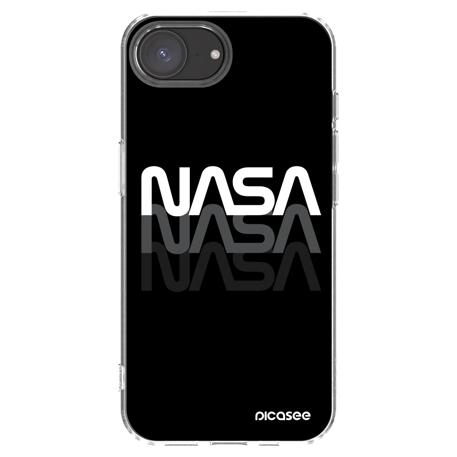 Picasee silikónový prehľadný obal pre Apple iPhone 17e - NASA Triple