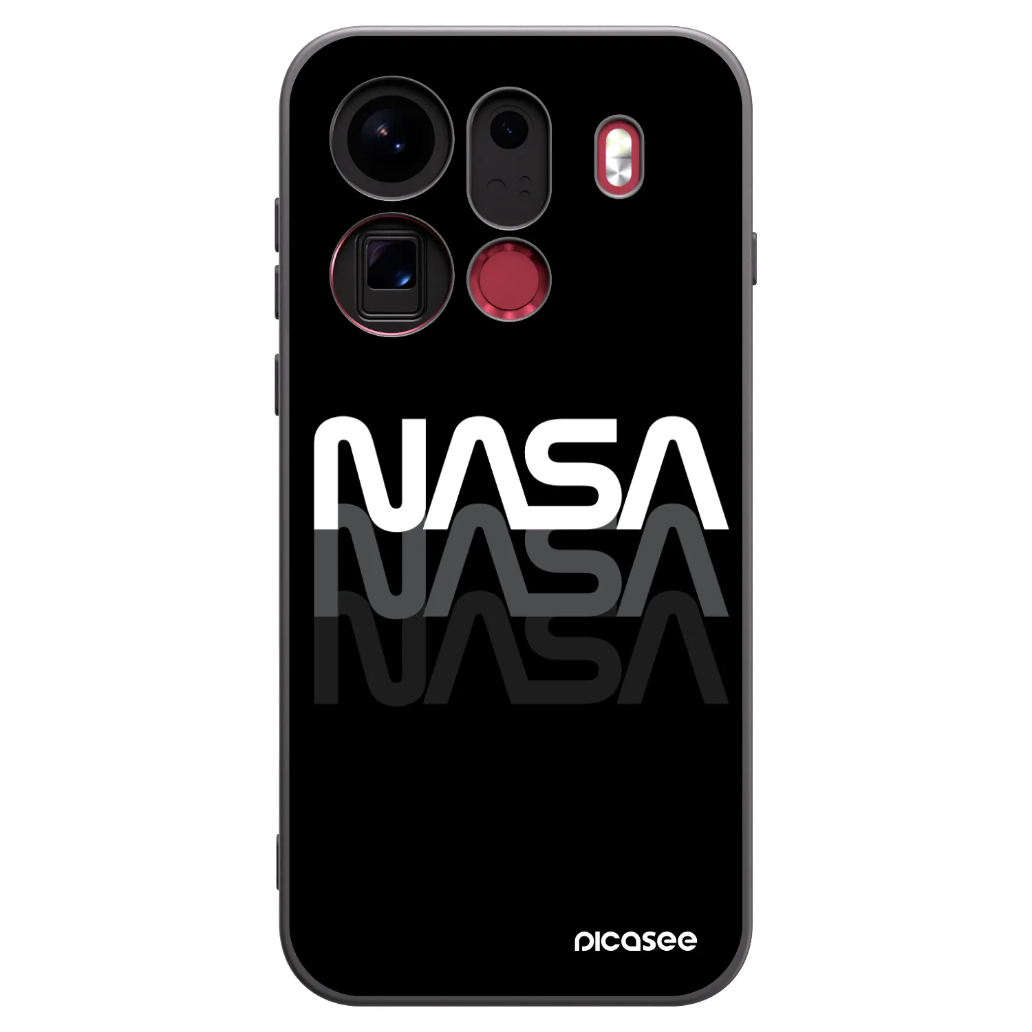 Picasee silikónový čierny obal pre OPPO Find X9 Pro - NASA Triple