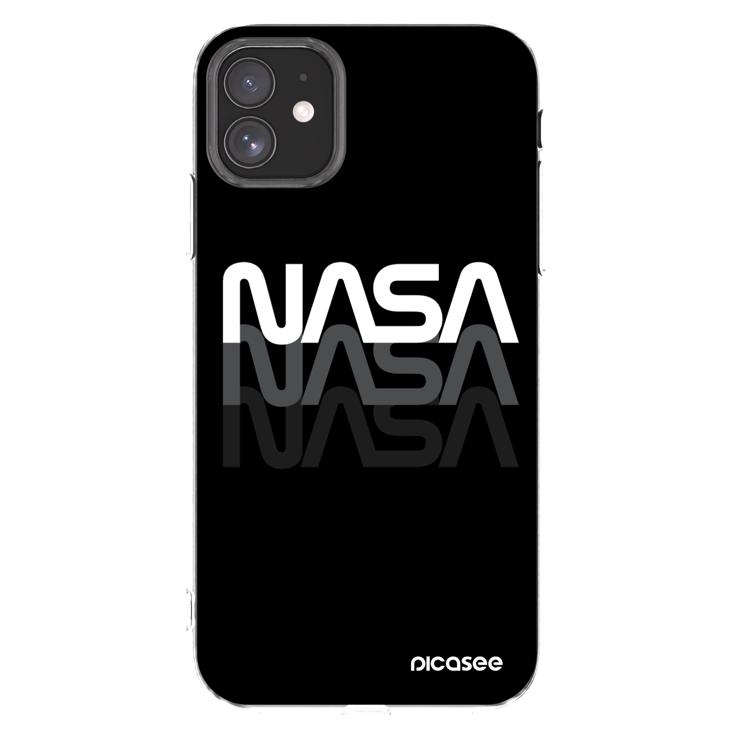 Picasee silikónový prehľadný obal pre Apple iPhone 11 - NASA Triple