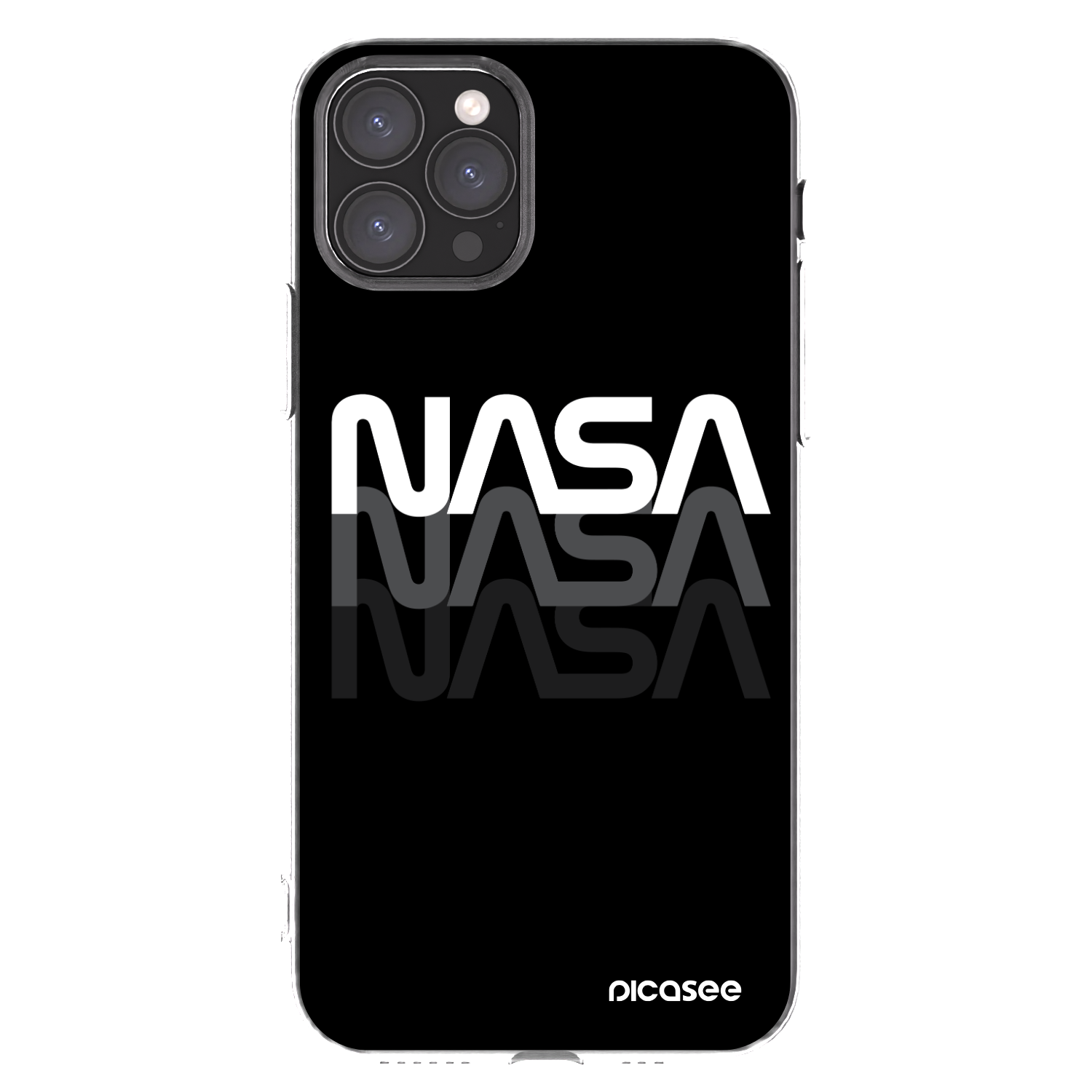 Picasee silikónový prehľadný obal pre Apple iPhone 11 Pro - NASA Triple