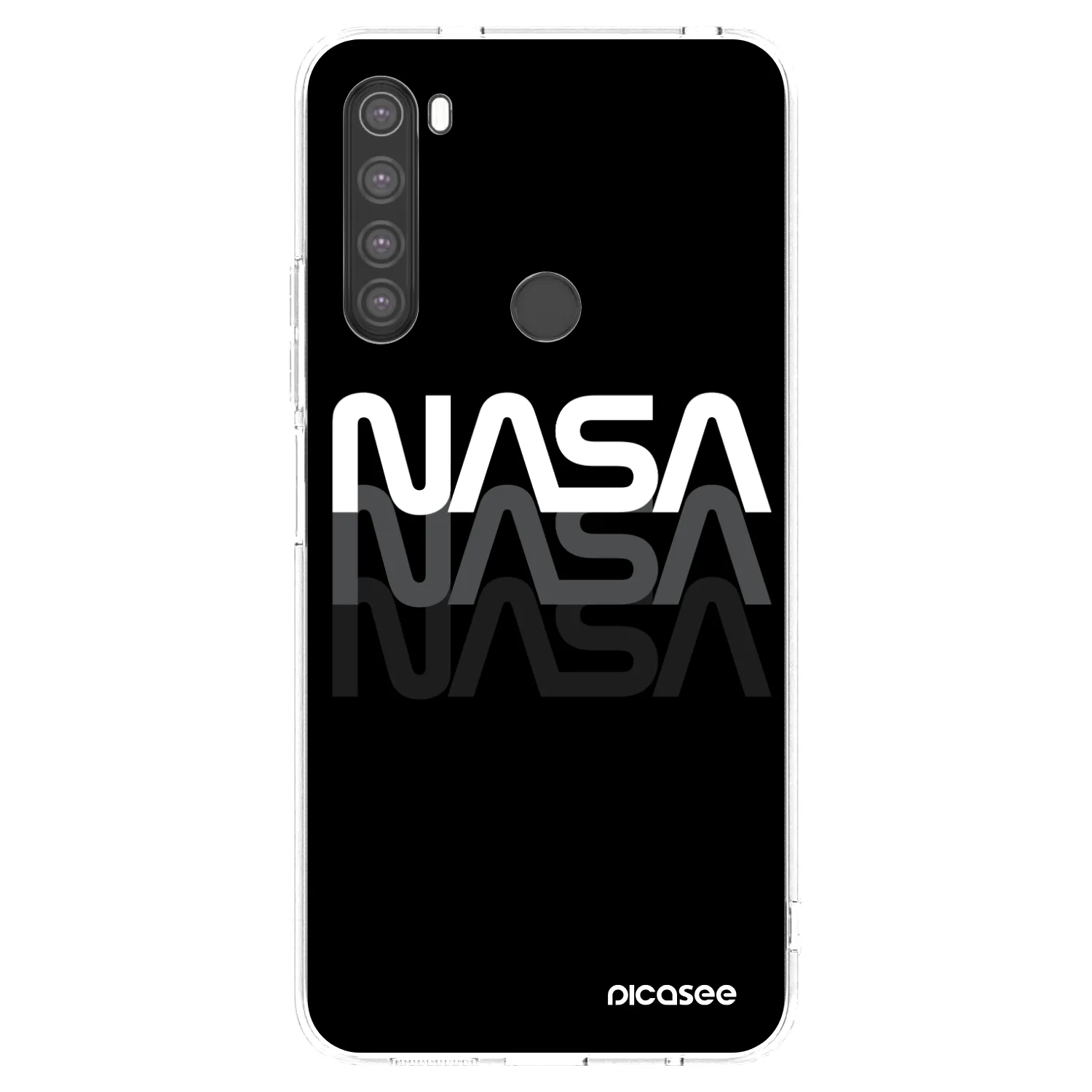 Picasee silikónový prehľadný obal pre Xiaomi Redmi Note 8 - NASA Triple