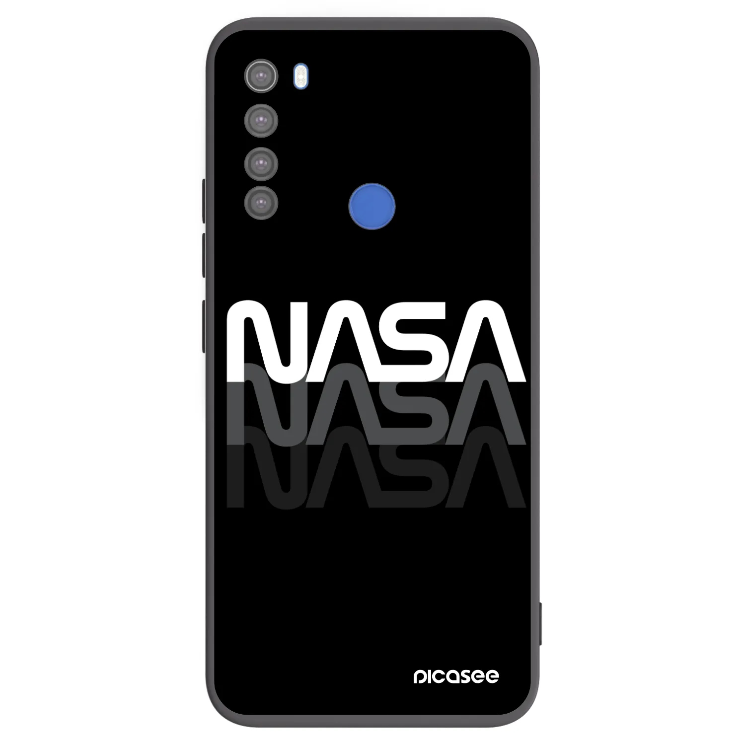 Picasee silikónový čierny obal pre Xiaomi Redmi Note 8T - NASA Triple