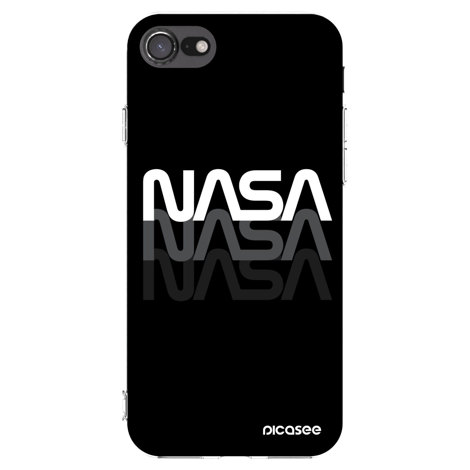 Picasee silikónový prehľadný obal pre Apple iPhone SE 2020 - NASA Triple