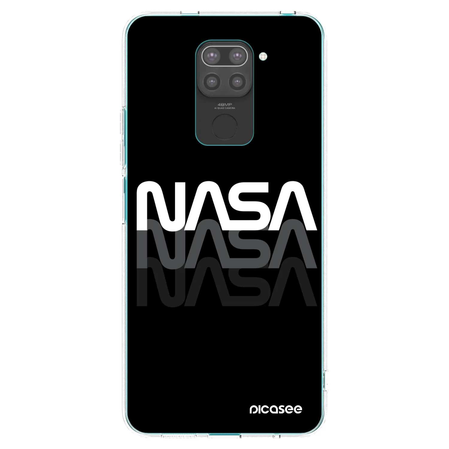 Picasee silikónový čierny obal pre Xiaomi Redmi Note 9 - NASA Triple