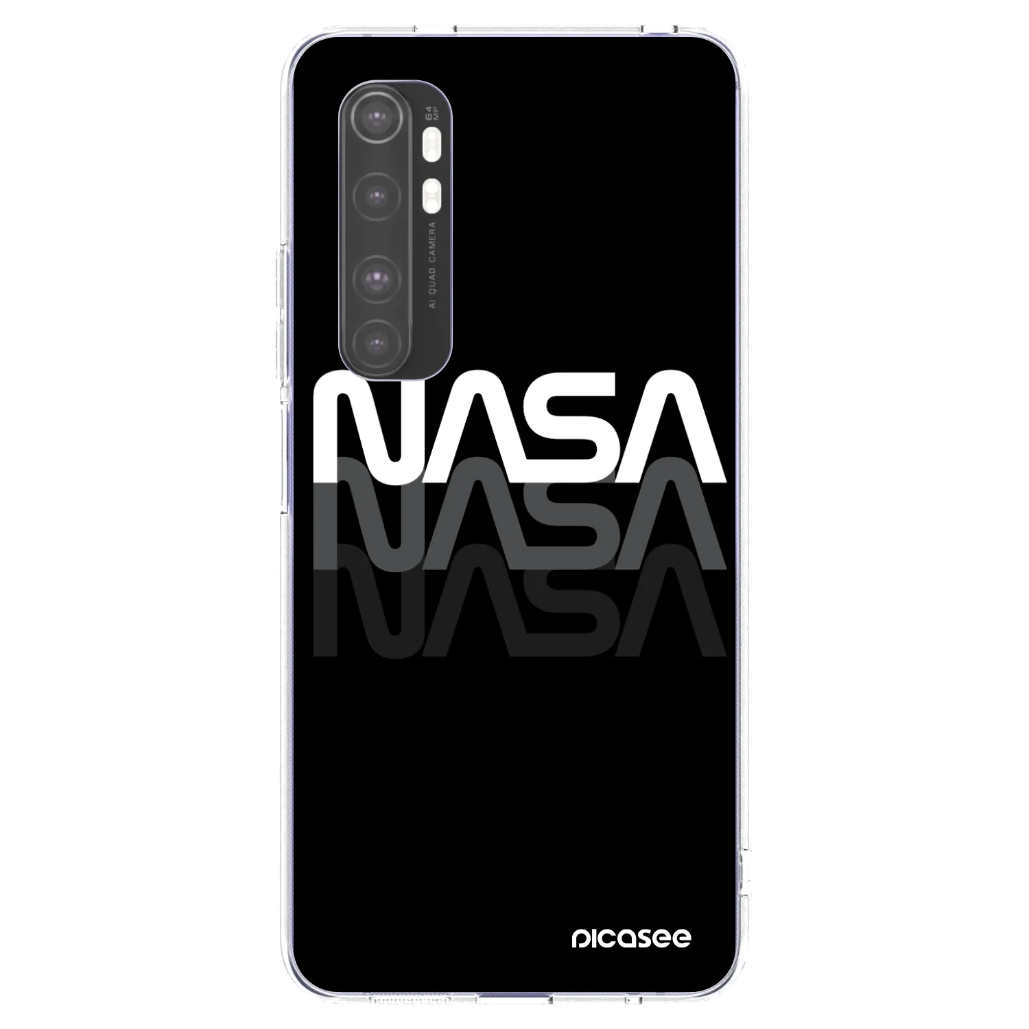 Picasee silikónový prehľadný obal pre Xiaomi Mi Note 10 Lite - NASA Triple