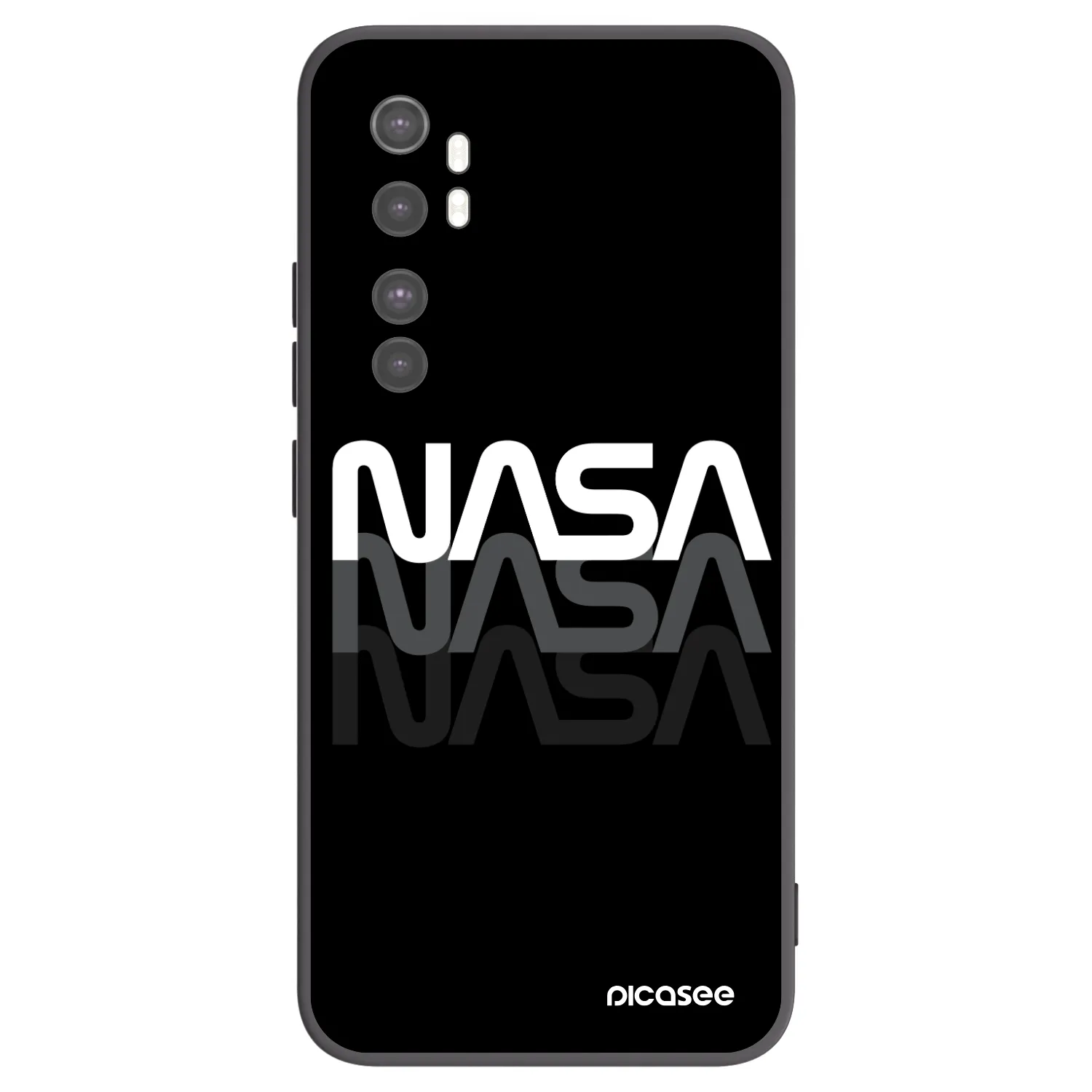 Picasee silikónový čierny obal pre Xiaomi Mi Note 10 Lite - NASA Triple