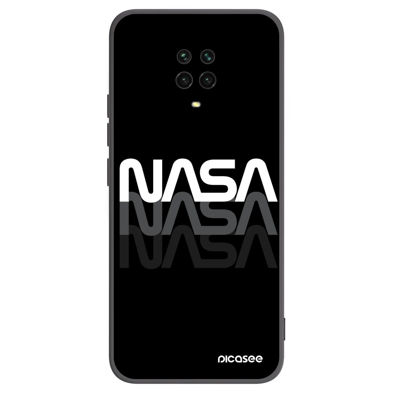 Picasee silikónový čierny obal pre Xiaomi Redmi Note 9S - NASA Triple