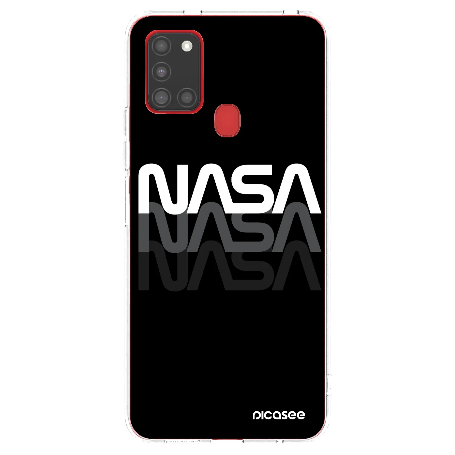 Picasee silikónový prehľadný obal pre Samsung Galaxy A21s - NASA Triple