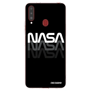 Picasee silikónový prehľadný obal pre Samsung Galaxy A20s - NASA Triple