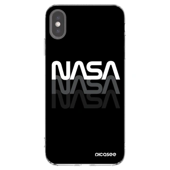 Picasee silikónový prehľadný obal pre Apple iPhone XS Max - NASA Triple