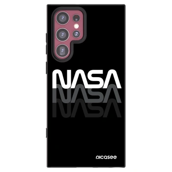 Picasee silikónový čierny obal pre Samsung Galaxy S22 Ultra 5G - NASA Triple