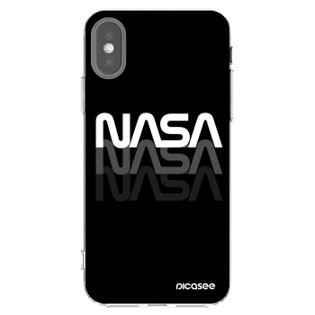 Picasee silikónový prehľadný obal pre Apple iPhone X/XS - NASA Triple