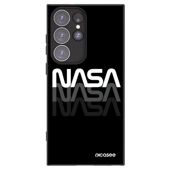 Picasee silikónový čierny obal pre Samsung Galaxy S23 Ultra 5G - NASA Triple