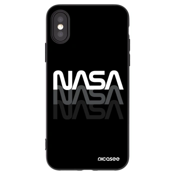 Picasee silikónový čierny obal pre Apple iPhone X/XS - NASA Triple