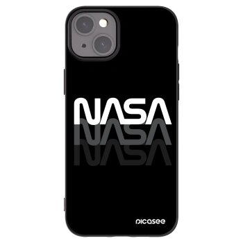 Picasee silikónový čierny obal pre Apple iPhone 15 Plus - NASA Triple