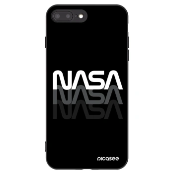 Picasee silikónový čierny obal pre Apple iPhone 8 Plus - NASA Triple