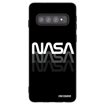 Picasee silikónový čierny obal pre Samsung Galaxy S10 G973 - NASA Triple