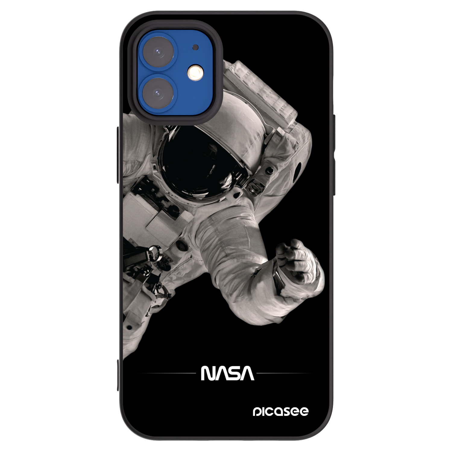 Picasee silikónový čierny obal pre Apple iPhone 12 mini - Astronaut Big