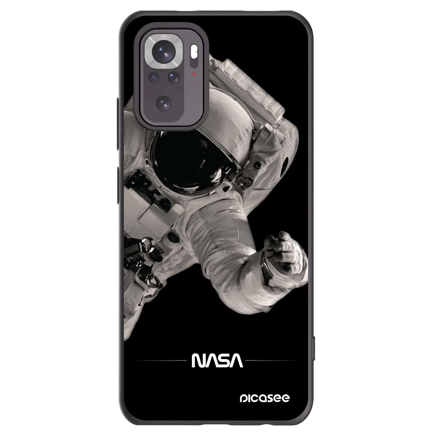 Picasee silikónový čierny obal pre Xiaomi Redmi Note 10 - Astronaut Big