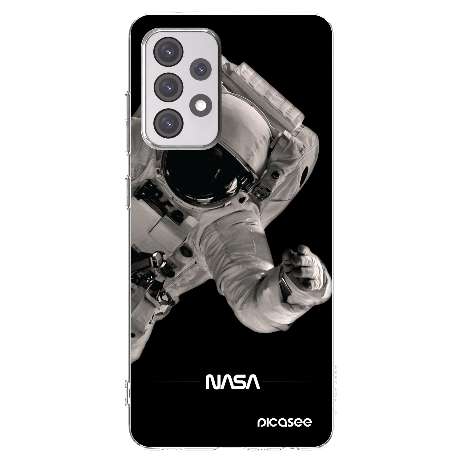 Picasee silikónový prehľadný obal pre Samsung Galaxy A52 5G A525F - Astronaut Big