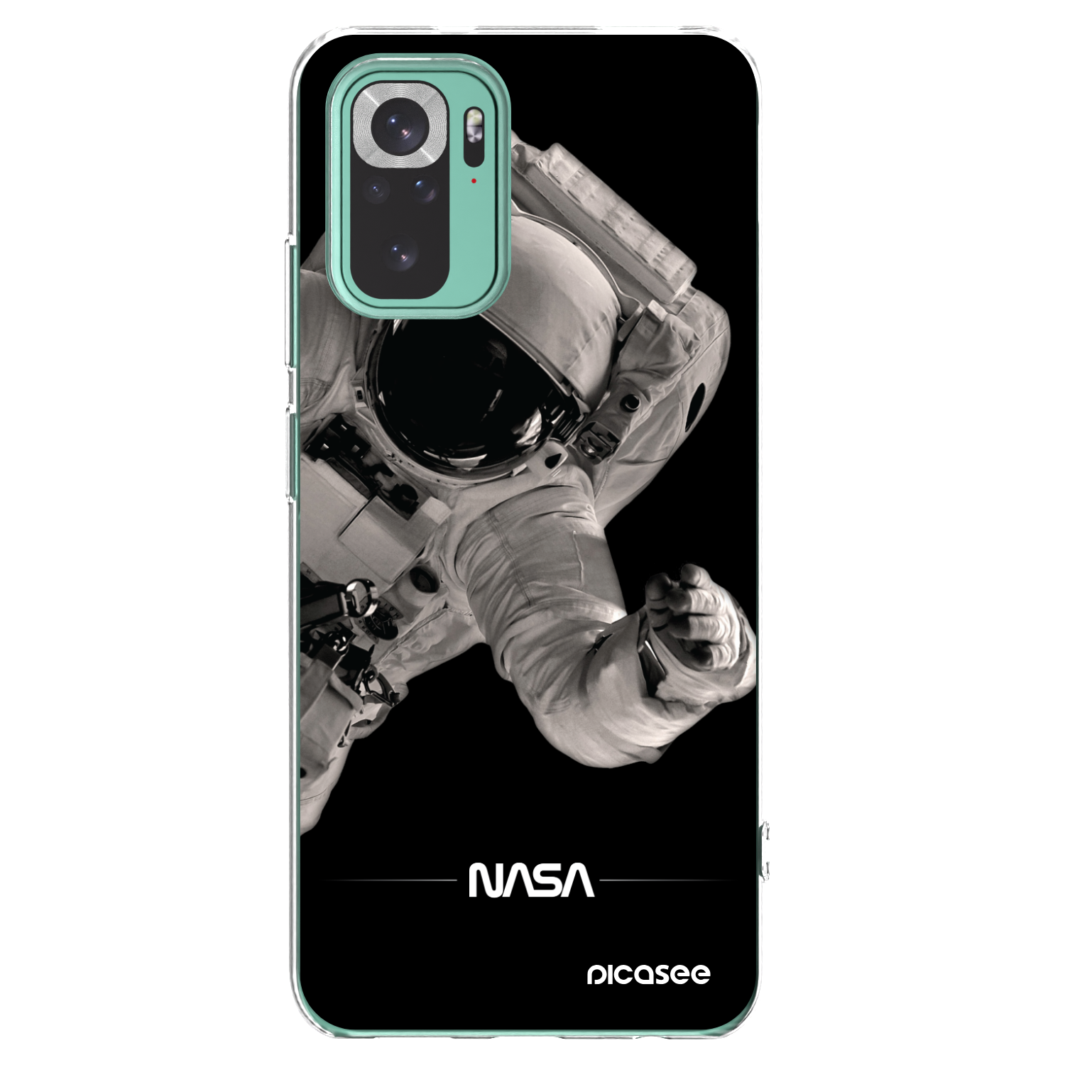 Picasee silikónový prehľadný obal pre Xiaomi Redmi Note 10 Pro - Astronaut Big