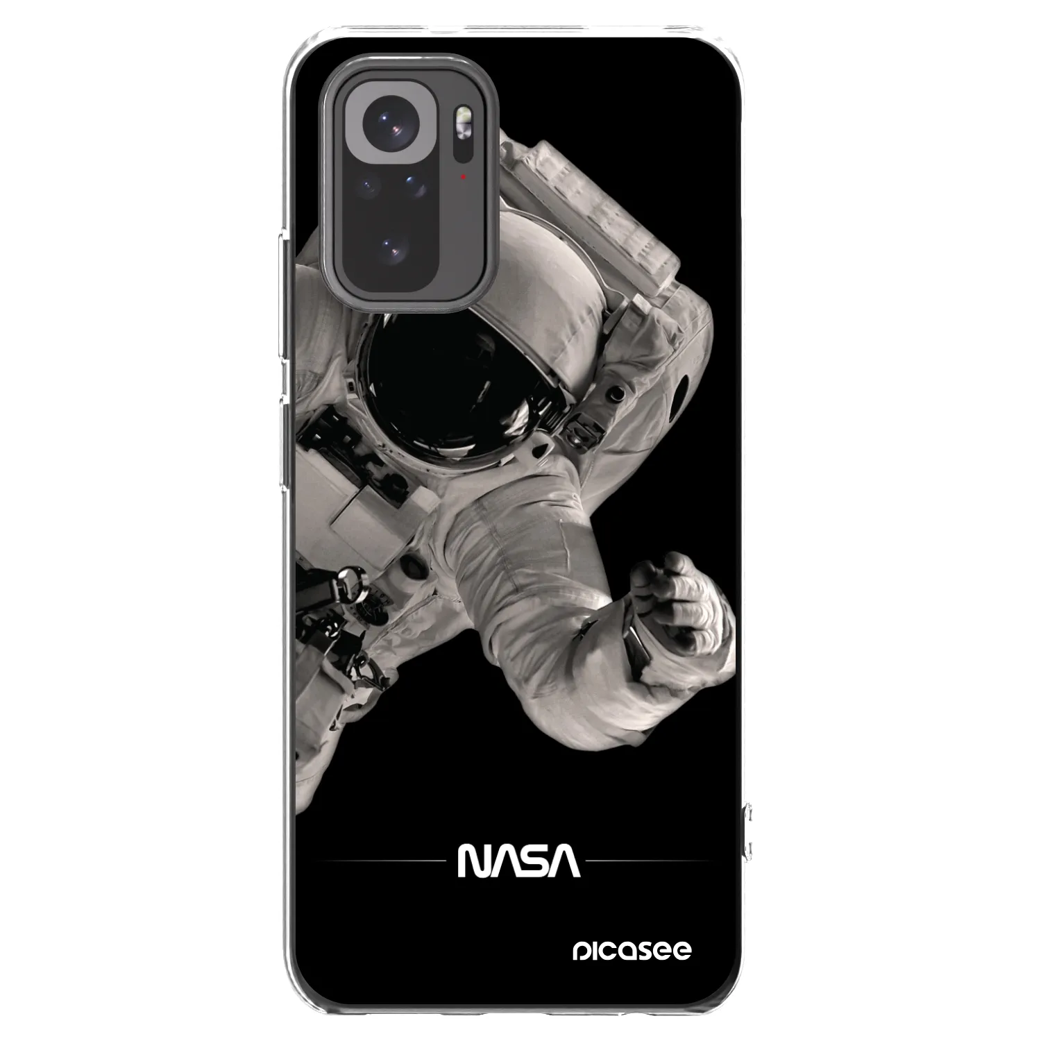 Picasee silikónový prehľadný obal pre Xiaomi Redmi Note 10S - Astronaut Big