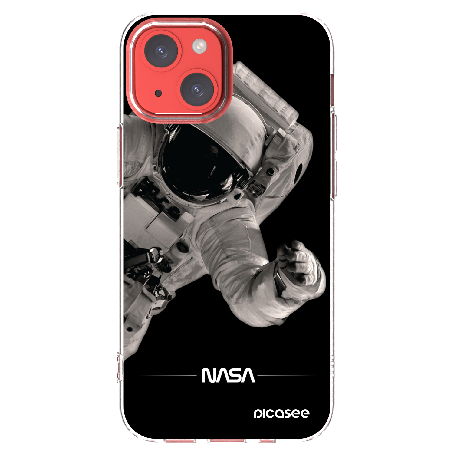 Silikónový prehľadný obal pre Apple iPhone 13 mini - Astronaut Big