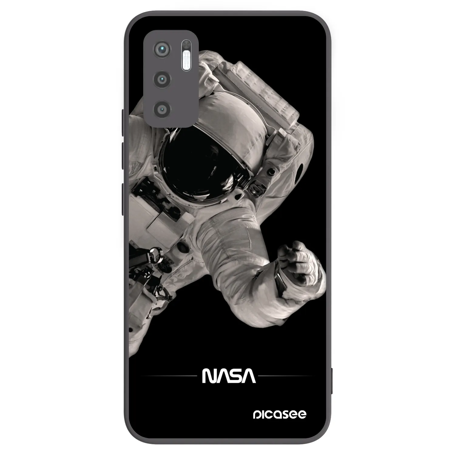 Picasee silikónový čierny obal pre Xiaomi Redmi Note 10 5G - Astronaut Big