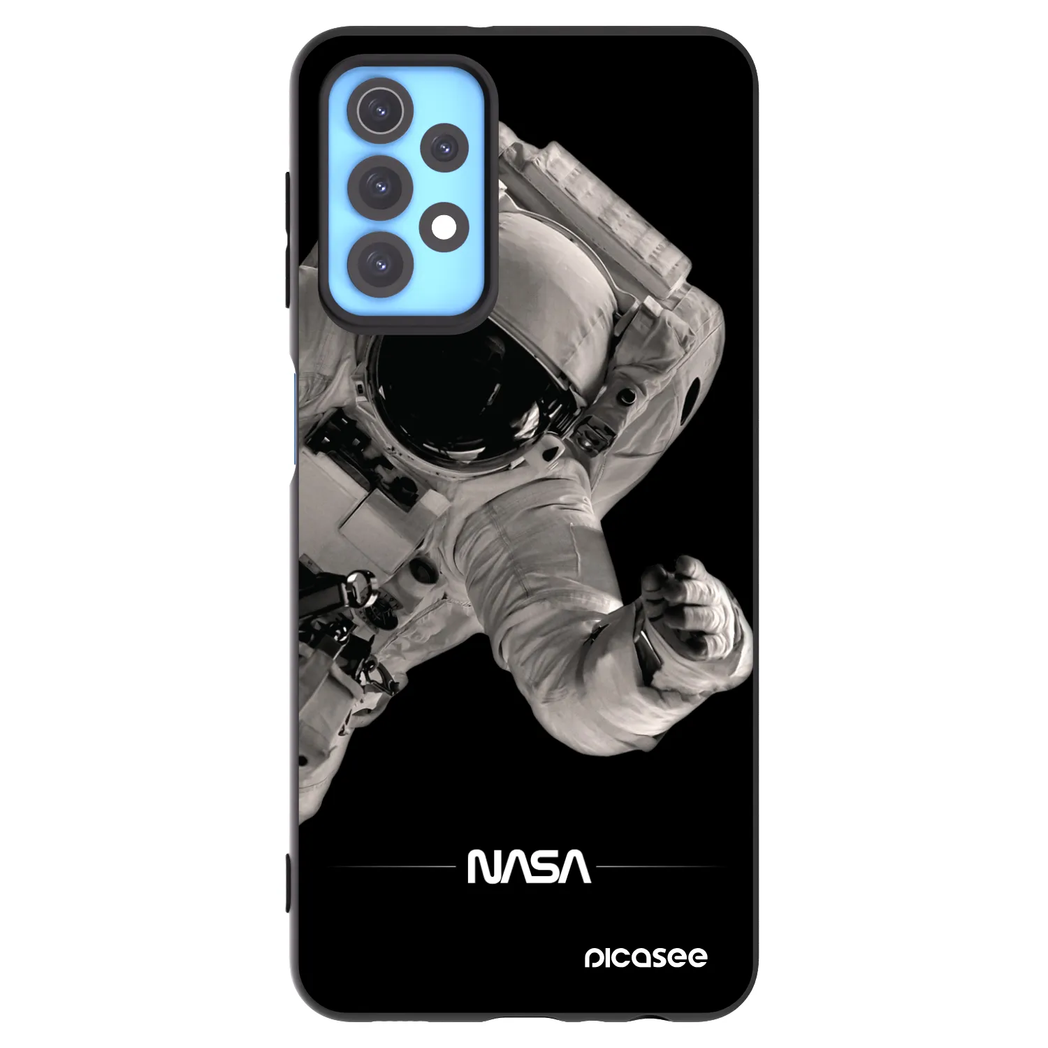 Picasee silikónový čierny obal pre Samsung Galaxy A32 4G SM-A325F - Astronaut Big