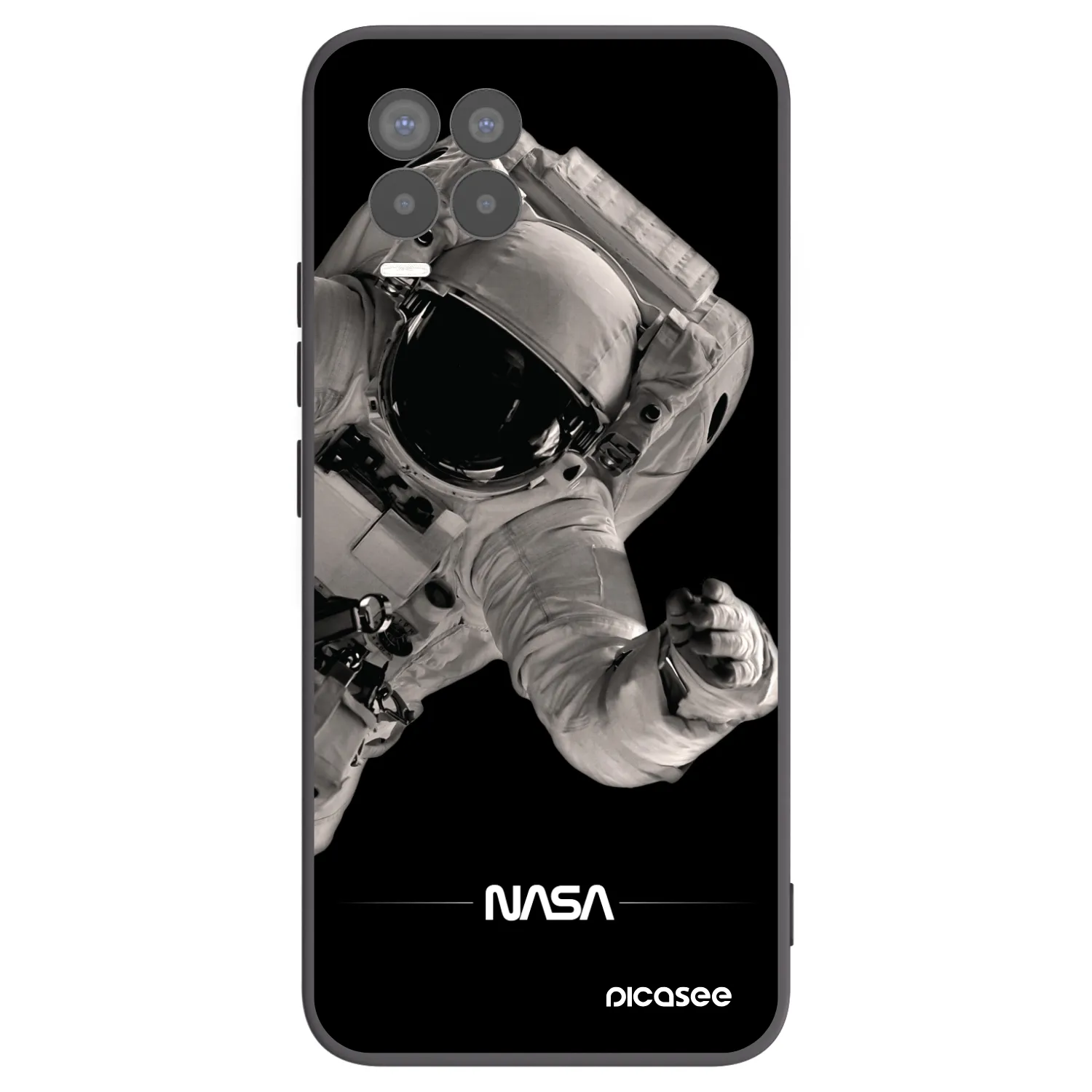 Picasee silikónový čierny obal pre Realme 8 Pro - Astronaut Big