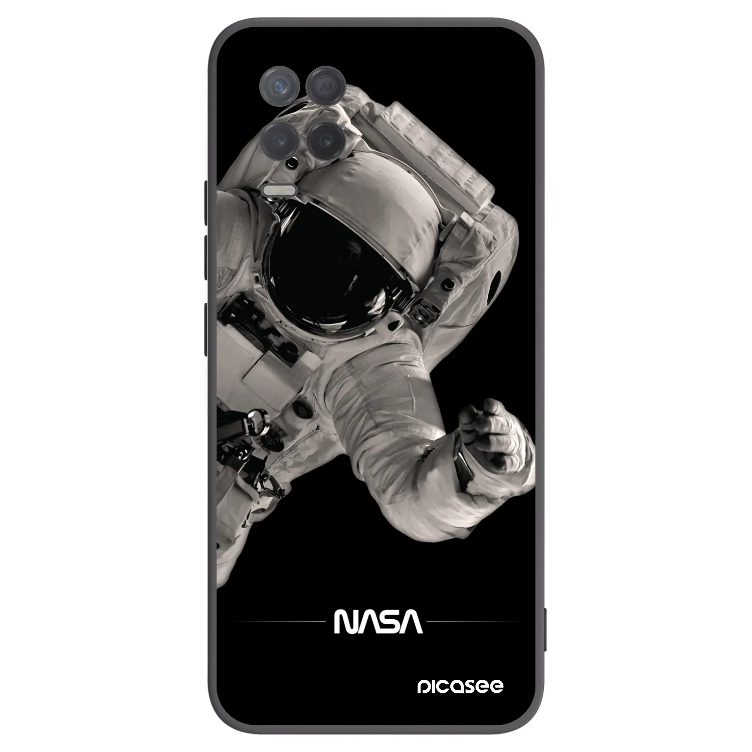 Picasee silikónový čierny obal pre Realme 8 5G - Astronaut Big