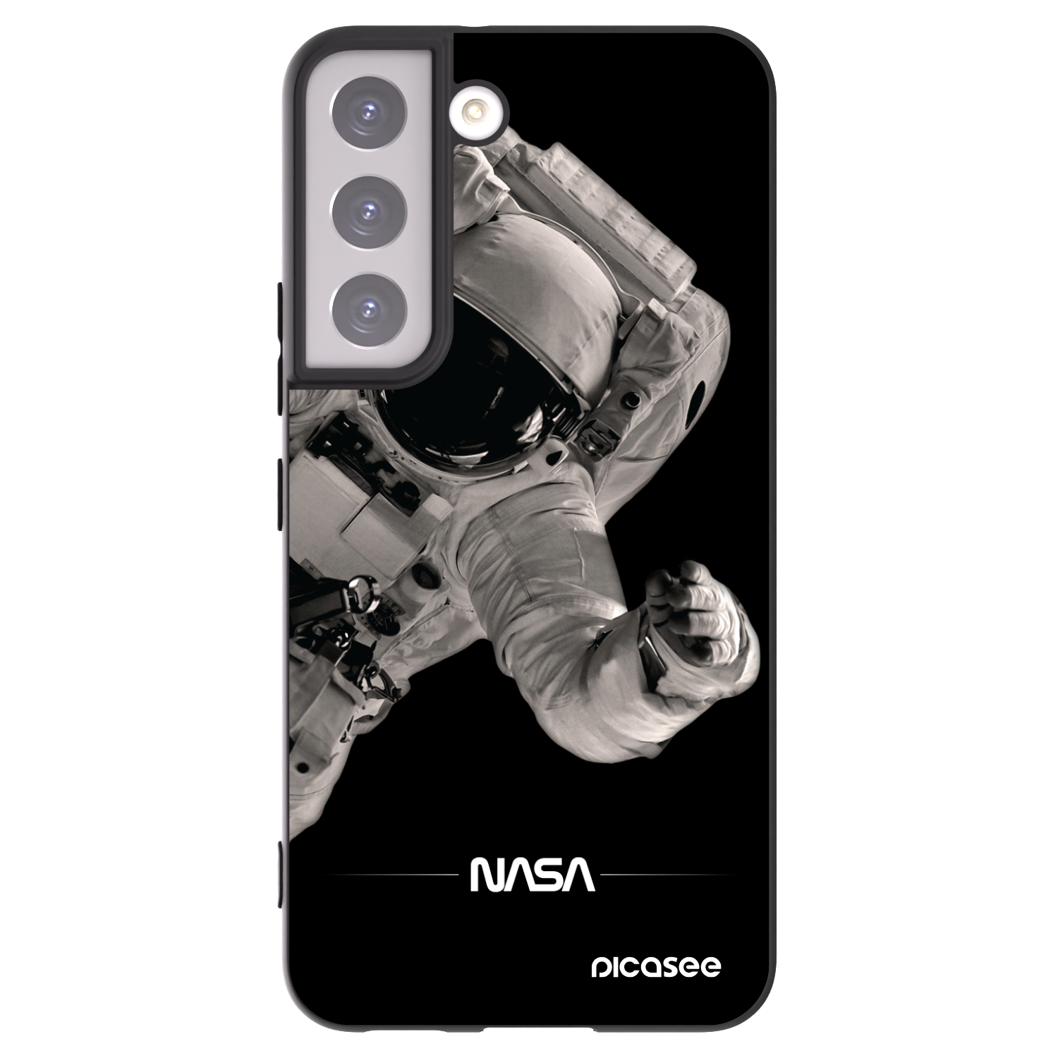 Picasee silikónový čierny obal pre Samsung Galaxy S22 5G - Astronaut Big