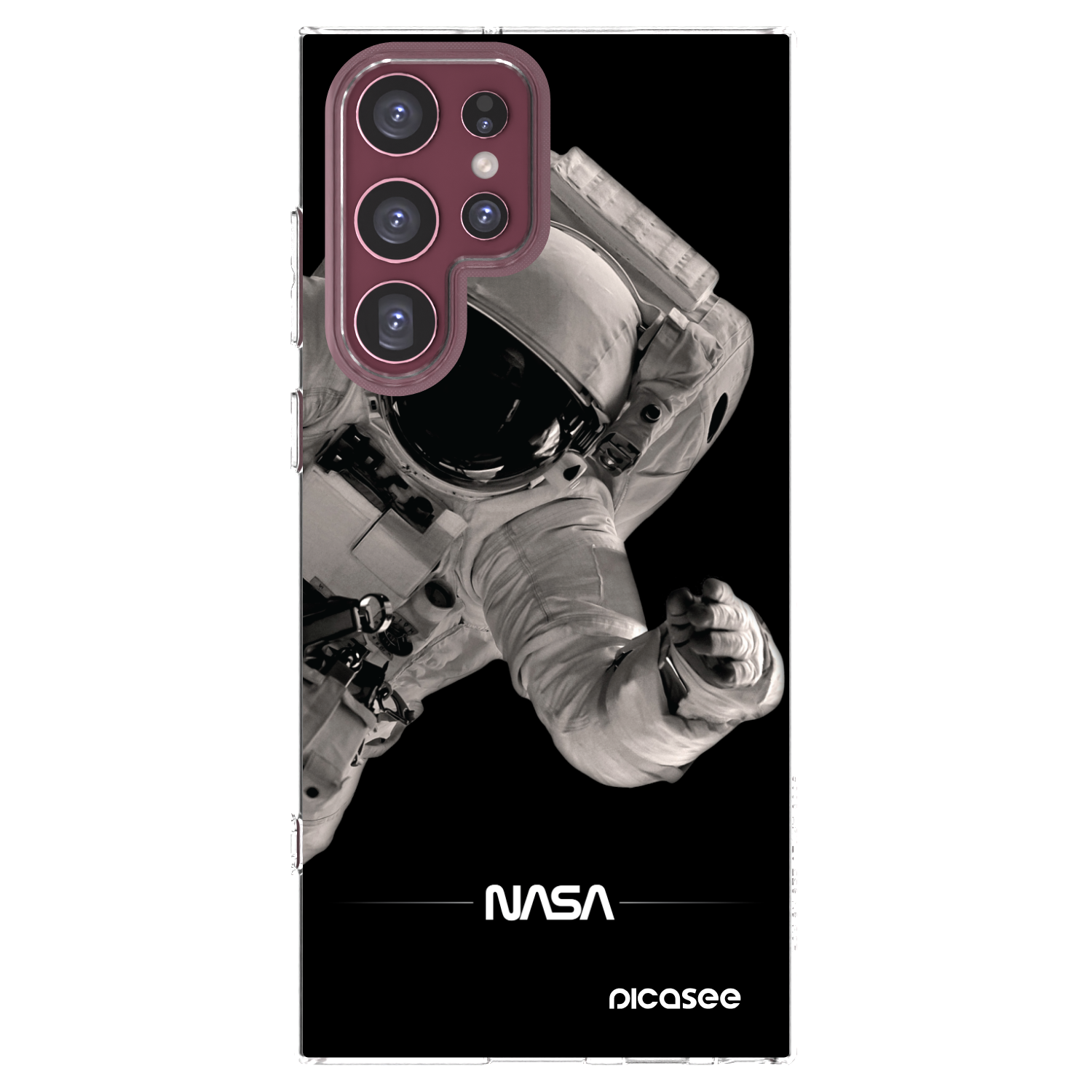Picasee silikónový prehľadný obal pre Samsung Galaxy S22 Ultra 5G - Astronaut Big