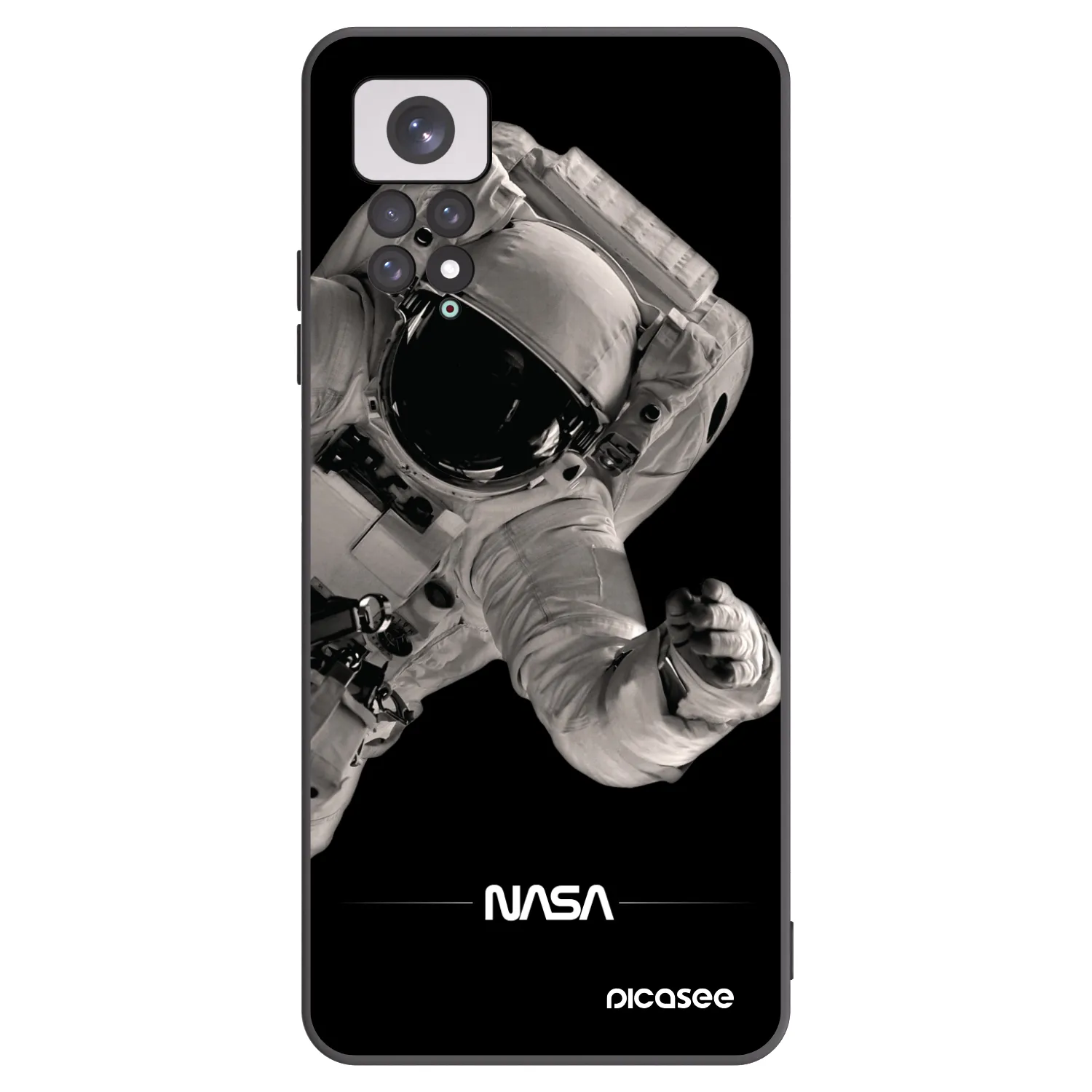 Picasee silikónový čierny obal pre Xiaomi Redmi Note 11 - Astronaut Big