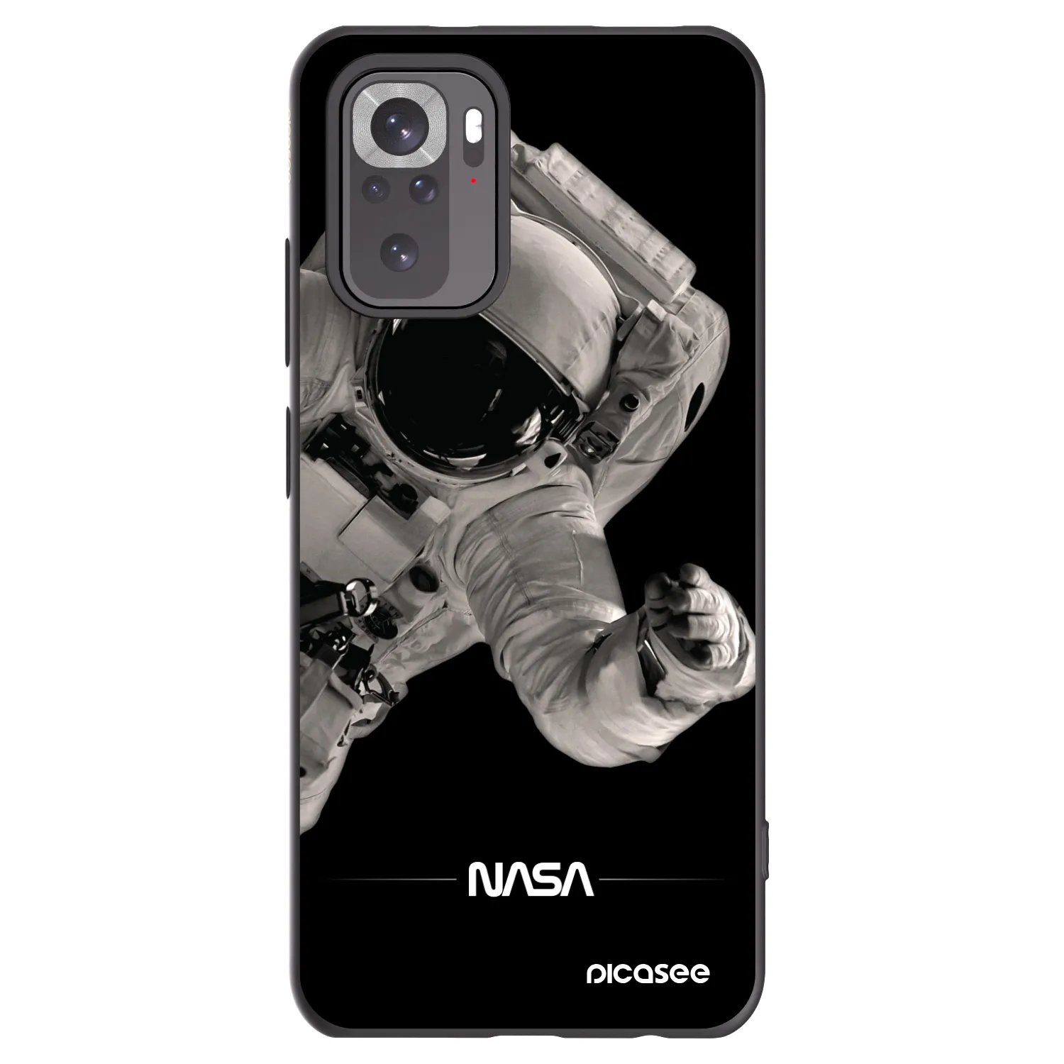 Picasee silikónový čierny obal pre Xiaomi Redmi Note 11S 4G - Astronaut Big