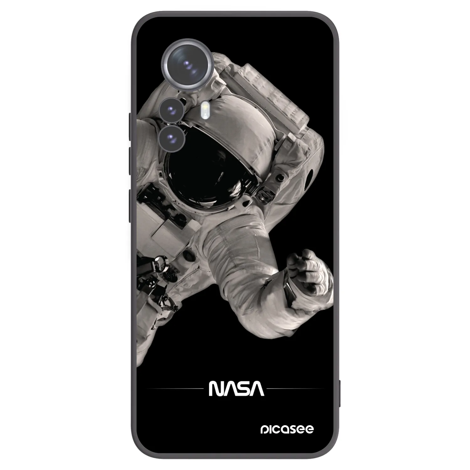 Picasee silikónový čierny obal pre Xiaomi 12 Pro - Astronaut Big