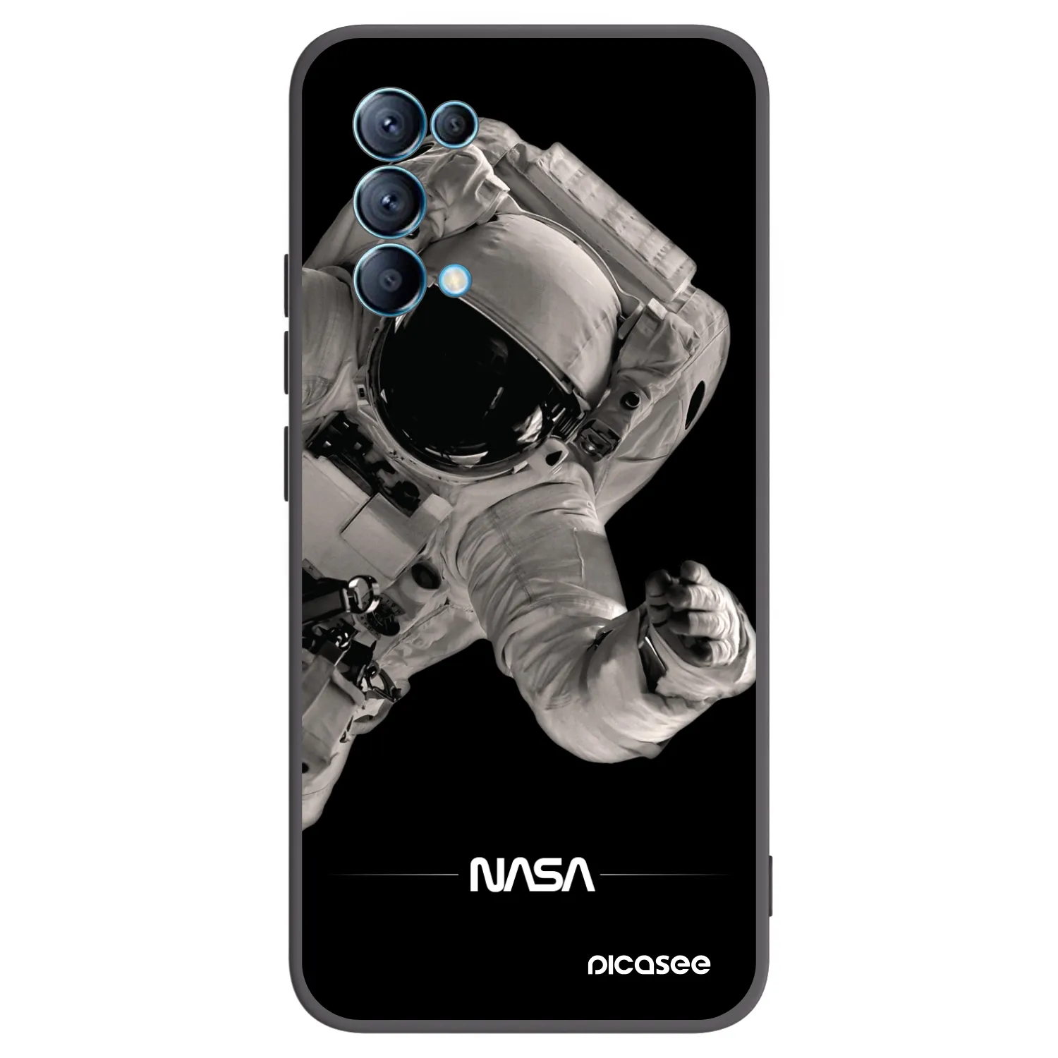 Picasee silikónový čierny obal pre OPPO Reno 5 5G - Astronaut Big
